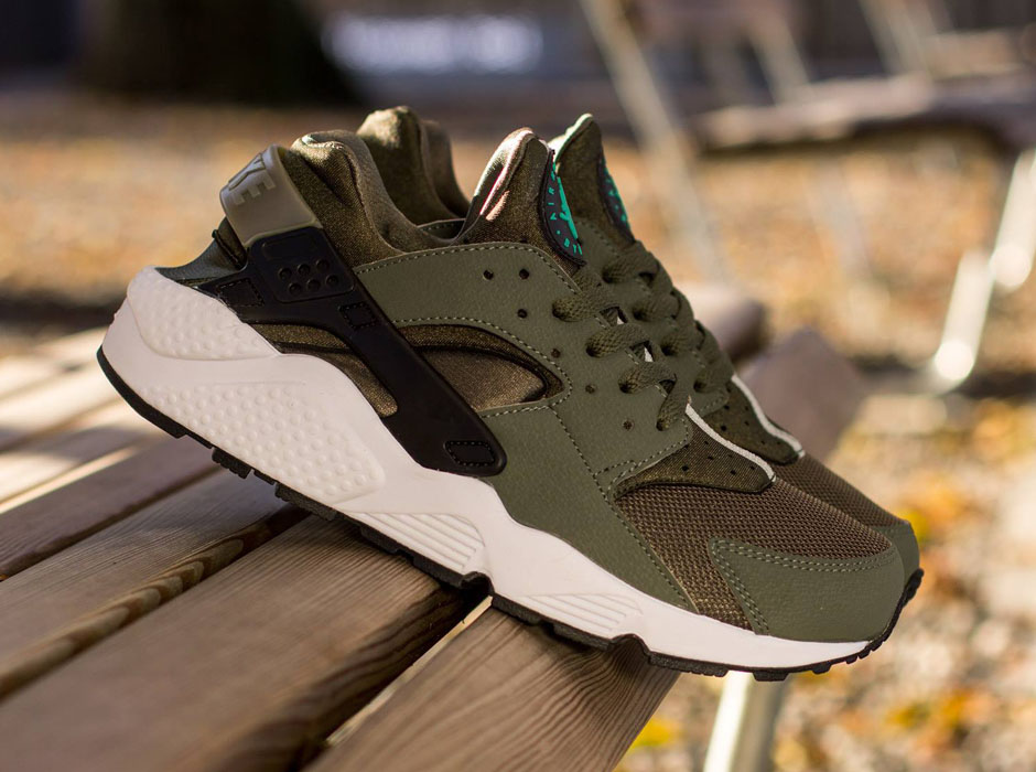 nike huarache noir et vert